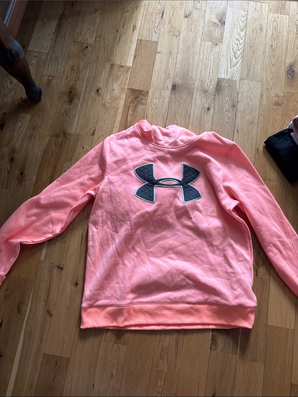 Under Armour Coral Pink Crew Sweatshirt with Black Logo